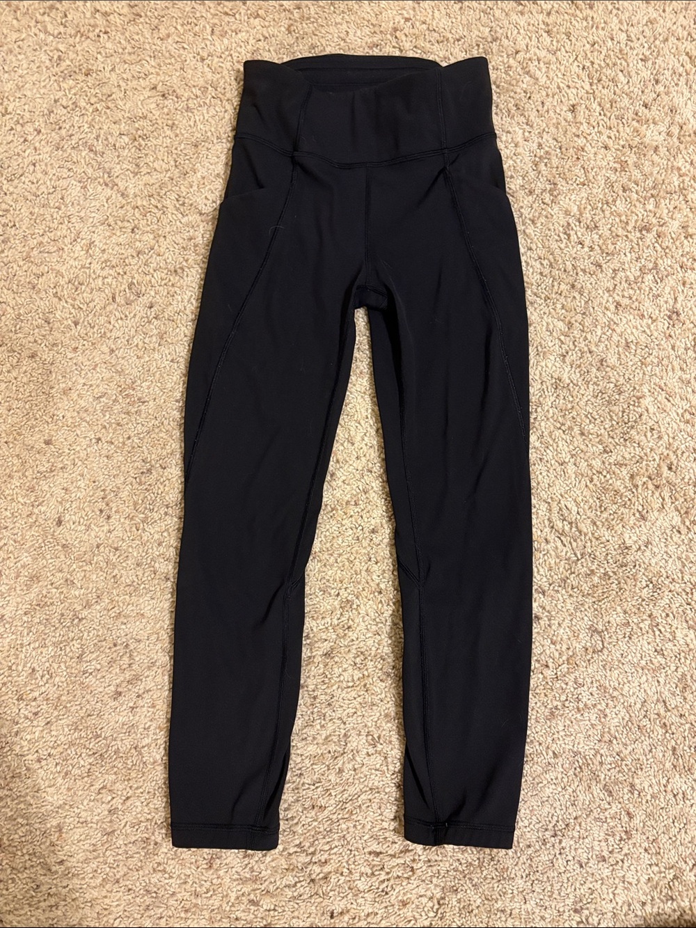 lululemon athletica Black Leggings with Reflective Logo